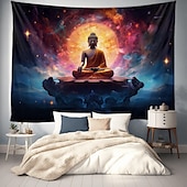 billige boho billedvev-universet buddha hengende billedvev boho veggkunst stor billedvev veggmaleri dekor fotografi bakteppe teppe gardin hjem soverom stue dekorasjon