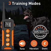 cheap Dog Training &amp; Behavior-Dog training collar LCD screen display three training modes beeping vibration electric shock with strong torch IP67 waterproof suitable for medium and large dogs With anti loss rope