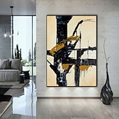 cheap Abstract Paintings-Handmade Hand Painted Extra Large Painting Black And white Painting Abstract Painting Oversized Abstract Painting Minimalist Art Wall Decor No Frame Unstretched