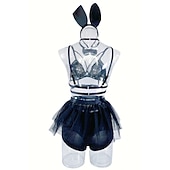 ieftine Costume Sexy -Costum Cosplay tutu Set Sutien Fata iepuraș Costum sexy Adulți Pentru femei Carnaval Mascaradă Mardi Gras Petrecere Halloween Performanță Îmbrăcați-vă
