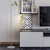 baratos candeeiro de mesa e chão-Luminária de Chão Para Sala de Estar / Quarto Metal 110-120V / 220-240V Preto / Branco / Dourado
