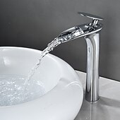 cheap Classical-Bathroom Sink Faucet - Waterfall Electroplated / Painted Finishes Centerset Single Handle One HoleBath Taps
