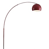 preiswerte LED-Stehlampe-Stehleuchte, Stehleuchte, Bogen-Stehleuchte, Lese-Stehleuchte, Stahl/Nickel matt, satiniert, verstellbar, Grande Edelstahl, 110–240 V