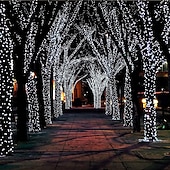 halpa Aurinkoenergiakäyttöinen-Vedenkestävä aurinko-LED-valoketju ulkona keijukaisvalot 5M-20 to 22M-200 LED-puutarhaan häihin juhliin ja lomakoristeluun