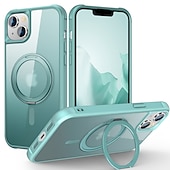 economico Cover per iPhone-telefono Custodia Per iPhone 17 Pro Max 17 Air 16e 13 12 11 Pro Max Con Magsafe Supporto ad anello Magnetico Supporta la Ricarica Wireless Tinta unica TPU PC