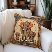 billige boho stil-4.0 stk Polyester Putecover, Trykt mønster Enkel Fritid Kvadrat Tradisjonell Klassisk
