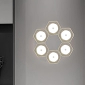 abordables Lumières de rondelle-1 veilleuse blanche à capteur de mouvement hexagonal, petite veilleuse de chambre à coucher, veilleuse, lumière ambiante, lumière blanche, lumière blanche chaude (sans batterie)