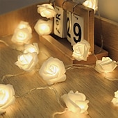 cheap Battery String Lights-3M Rose String Lights 20 LEDs EL Warm White Valentines Creative String Lights Indoor Batteries Powered