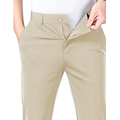 voordelige casual broek-Voor heren Golfbroek Broek Vrijetijdsbroek Stretch broek Zak Effen Sneldrogend Lichtgewicht Volledige lengte Dagelijks Buiten Uitgaan Modieus Casual blauw Khaki