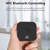 זול ערכת בלוטות&#039; לרכב/ללא ידיים-מקלט vaorlo nfc מתאם bluetooth 5.0 עם שקע aux 3.5 מ&quot;מ לרמקול הערכה לרכב ואוזניות מקלט אלחוטי סטריאו מוזיקת