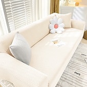 baratos Cobertura de Sofa-capa de almofada de assento de sofá elástico bordô sofá poltrona sofá sofá sofá assento cinza liso sólido macio durável lavável