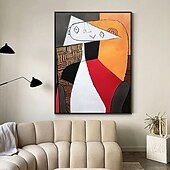 preiswerte Abstrakte Gemälde-Handgemaltes Picasso-Ölgemälde, Picasso-Gemälde, abstraktes figuratives Wandkunstbild, handgefertigtes Gemälde, Kunstwerk für Heimdekoration, Wohnzimmer, Schlafzimmer, gerollte Leinwand, ohne Rahmen