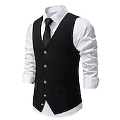 ieftine Blazere și veste-Epocă Anii 1920 Γιλέκο Vestă Gatsby Domn Nași de Căsătorie Croi Slim Bărbați Mascaradă Nuntă Invitat la nunta Petrecere / Seara Adulți Vestă