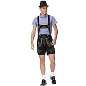  Μπύρα Oktoberfest Lederhosen Πουκάμισο βαυάρος βαυάρος Γερμανικά Λιβάδια Ανδρικά Πανί παραδοσιακού στυλ Μπλούζα Κοντά Παντελονάκια