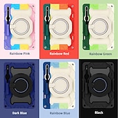 billiga Fodral till Samsung-surfplattor-Tablett Skal fodral Till Samsung Galaxy Tab S9 11 inch S8 Ultra 14.6&#039;&#039; S8 Plus 12.4&#039;&#039; S8 S7 Plus FE S7 11&#039;&#039; A 8.0&quot; A8 A7 Lite Bärbar Handtag Pennhållare Rustning PC Silikon