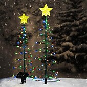 お買い得  クリスマスのあかり-クリスマスソーラー芝生ライト屋外ip65防水ledクリスマスツリーガーデンライトクリスマス中庭庭庭歩道屋外装飾