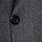 billiga Trenchcoat för män-Herr Vinterkappa Peacoat Trenchcoat Utomhus Dagliga kläder Höst vinter 95% polyester 5% bomull Ytterkläder Kläder Mode Streetwear Slät Kavajslag Dubbelknäppt