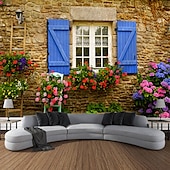 billige landskapsteppe-hage arkitektur blomster hengende billedvev veggkunst stor billedvev veggmaleri dekor fotografi bakteppe teppe gardin hjem soverom stue dekorasjon