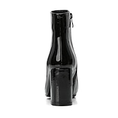 baratos Botas de tornozelo-Mulheres Botas Botas Metálicas Botas de salto Ao ar livre Escritório Diário Cor Sólida Forrada com Fleece Botas Botas Tornozelo Inverno Salto de bloco Salto Robusto Dedo Apontado Casual Minimalismo