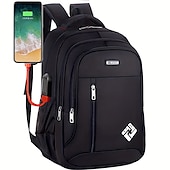 olcso Laptoptáskák és -hátizsákok-1db ultrakönnyű hátizsák férfi számítógépes hátizsák nagy kapacitású utazási középiskolás kisiskolásoknak iskolatáska usb töltőporttal fröccsenésmentes víz iskolatáska laptop notebook táska