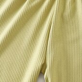 abordables Pyjamas-Ensembles de pyjama Fille Enfants Printemps Automne Actif manche longue SY01-pyjama rose clair Jaune Vert Claire Couleur unie Bouton Intérieur 7-13 ans