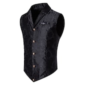 abordables Gilet pour homme-Homme Gilet Extérieur Usage quotidien Vacances Sortie Mode basique Automne hiver Bouton Polyester Chaud Plein Boutonnage Simple Revers Standard Noir Blanche Rouge Bleu Gilet