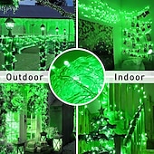 abordables Guirlandes lumineuses à piles-Halloween Noël boîte à piles étanche guirlande lumineuse 8 fonctions télécommande intérieure et extérieure cour jardin décoration de mariage lumière 4m-30leds/6.5m-50leds/10m-100leds