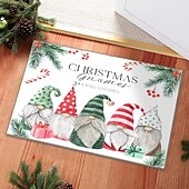 preiswerte Weihnachtsbad-Weihnachts-Fußmatte, weihnachtlicher Willkommensteppich für die Dekoration der Haustür, Badezimmerteppich, Fußpolster, Eingangsbereich