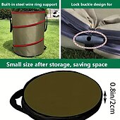 abordables Vêtements de plein air-Sac de jardinage pliable de 30 gallons, poubelle de camping, poubelle escamotable/poubelle de recyclage, poubelle de voiture, sac poubelle réutilisable pour l&#039;extérieur, jardin, cour, poubelle de recyclage pliable pour camping