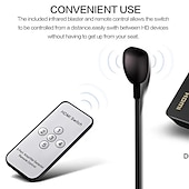 رخيصةأون ميكروفونات-محول HDMI (5 بوصات/1 مخرج) يدعم دقة 4K فائقة الدقة ومحول الصوت/الفيديو التلقائي لصندوق التلفزيون وصندوق التلفزيون والكمبيوتر المحمول ومحطة ألعاب الكمبيوتر المحمول يدعم 4K يأتي مع جهاز تحكم عن بعد