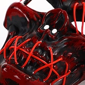 olcso Halloween kellékvilágítás-halloween izzó maszk led világít csontváz kalóz maszk halloween maszk fesztiválra cosplay halloween kellékek karneváli ajándékok