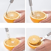 cheap Kitchen Utensils &amp; Gadgets-1pc Orange Peeler Tools Stainless Steel Citrus Peel Cutter Citrus Remover Easy Open Lemon Peeler Vegetable Slicer Fruit Tools Kitchen Gadgets