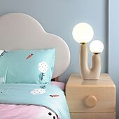 preiswerte Nachttischlampe-Schreibtischlampe modern G9 2-Kopf-Licht Zuhause nordisch dekorative Tischbeleuchtung Arbeitszimmer 110–240 V