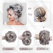 abordables Chignons-chignons Chignon Enrouler autour de la queue de cheval Cheveux Synthétiques Pièce de cheveux Extension des cheveux Bouclé Soirée Usage quotidien Soirée &amp; Evénement A1 A2 A3