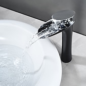 cheap Classical-Bathroom Sink Faucet - Waterfall Electroplated / Painted Finishes Centerset Single Handle One HoleBath Taps