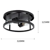 billiga Plafonder-infälld taklampa, bondgårdsarmatur, taklampor målade rostskyddande svart för hall, entré, tvättstuga, etc 110-240v