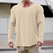 男性用 スウェットシャツ アプリコット ブラック ホワイト ブルー グリーン クルーネック 平織り スポーツ 日常 祝日 ポリエステル ストリートファッション ベーシック カジュアル 春 & 秋 衣類 パーカー トレーナー 長袖 お買い得  ベーシックスウェットシャツ-男性用 スウェットシャツ アプリコット ブラック ホワイト ブルー グリーン クルーネック 平織り スポーツ 日常 祝日 ポリエステル ストリートファッション ベーシック カジュアル 春 & 秋 衣類 パーカー トレーナー 長袖