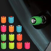 cheap Car Body Decoration &amp; Protection-50pcs Fluorescent Skull Car Tire Valve Valve Stem Cover, ABS Corrosion Resistant Wheel Valve Cover, Glow In The Dark, Car Decoration Accessories
