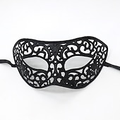 billige Maske-Karnevalsmaske Venetiansk maske Columbina Halvt ansikt Fest Halloween Maskerade Karneval Mardi Gras Enkelt karnevalskostyme