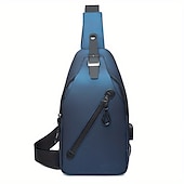 baratos Bolsas, estojos e luvas para laptop-Bolsa de peito transversal anti-furto - Impermeável resistente a arranhões mochila leve com porta de carregamento USB presente ideal para homens
