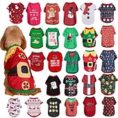cheap Cooling Vest &amp; Shirt-Dog Cat Shirt / T-Shirt Fashion Party Winter Waterproof Breathable Soft Washable Comfortable Christmas Party Casual Daily Festival Dog Clothing for Bichon Frise Pomeranian Baby Pet Papillon Small