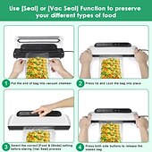 cheap Kitchen Appliances-Vacuum Sealer Machine Automatic Food Sealer for Food Savers w/Starter Kit Led Indicator Lights Easy to Clean Dry &amp; Moist Food Modes
