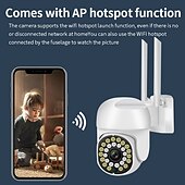 cheap Outdoor IP Network Cameras-Full HD 1080P WiFi IP Camera Wireless Speed Dome PTZ IP66 Waterproof CCTV IR Outdoor Indoor NetCam Monitoring Auto Tracking Full Color Night Vision Security Camera