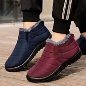 baratos Ténis de mulher-Botas de inverno impermeáveis para homens e mulheres - calçados quentes com forro de pele para atividades ao ar livre