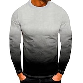 cheap Basic T shirts-Men&#039;s T Shirt Tee Top Long Sleeve Shirt Long Sleeve Crew Neck Spring &amp;  Fall Color Block Fashion Designer Basic Vacation Street Going out Black White Red Top Tee for Men
