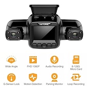 preiswerte Autofestplattenrekorder-4 Kanäle 1080p1080p1080p1080p WiFi GPS Auto DVR Doppelobjektiv 8 Infrarotlicht Nachtsicht 4 Objektiv 170 Grad Dashcam Autokamera