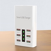 preiswerte USB-Hubs-USB 2.0 Naben 6 Häfen 6-in-1 USB-Hub mit RJ45 5 V / 2A Stromversorgung Für Tablet PC Smartphone
