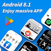 זול שעונים חכמים-LOKMAT APPLLP 4 MAX שעון חכם 2.02 אִינְטשׁ טלפון סלולרי שעון חכם 4G LTE 3G 3G Blootooth מד צעדים מזכיר שיחות מד פעילות מותאם ל אנדרואיד iOS נשים גברים GPS שיחות ללא מגע יד שליטה במדיה IP 67