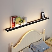 tanie Kinkiety-Minimalistyczna długa półka na kinkiet, 60/80/100/120cm nowoczesny kinkiet LED w tle salon sypialnia nocna, aluminiowy kinkiet wewnętrzny ligting kinkiet 110-240v