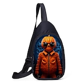 voordelige Tassen-Halloween crossbody slingbag met grote capaciteit - griezelige schedel- en pompoenontwerpen voor tieners (4 patronen beschikbaar)